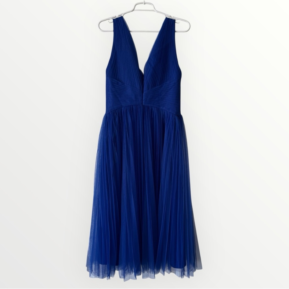 Zac Posen Tulle Midi-Dress in Royal Blue, size 6 - Picture 7 of 13